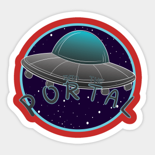 Into the Portal UFO Sticker